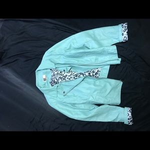 kut from kloth faux leather, lined blazer